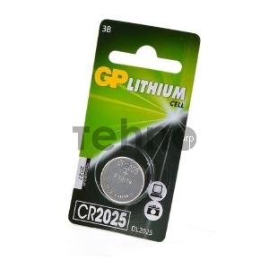 Батарейка GP CR2025-7C1 10/100/900 (1 шт. в уп-ке)