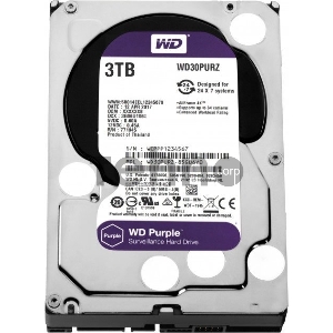 Жесткий диск Western Digital Original SATA-III 3Tb WD30PURZ Video Purple (5400rpm) 64Mb 3.5