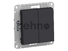 Механизм выключателя 2-кл. ATLAS DESIGN (сх.5) 10АХ карбон