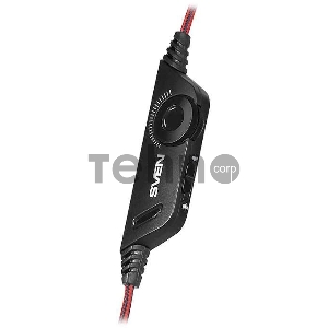 Игровые наушники с микрофоном SVEN AP-U880MV, черный-красный (USB, LED) Игровые наушники с микрофоном SVEN AP-U880MV, черный-красный (USB, LED)