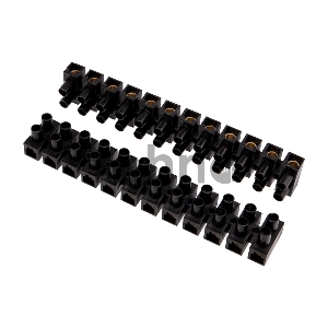 Клеммная винтовая колодка KВ-35 10-35, ток 80 A, полипропилен черный REXANT (10 шт./уп.) 