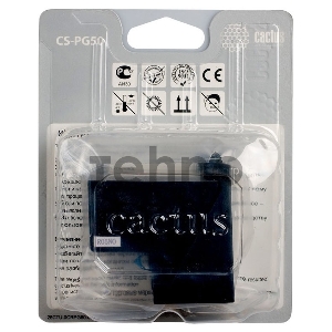 Картридж струйный Cactus CS-PG50 черный для Canon Pixma MP150/ MP160/ MP170/ MP180 (18ml)
