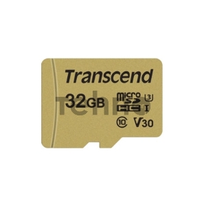 Флеш карта microSD 32GB Transcend microSDHC Class 10 UHS-1 U-3, V30, (SD адаптер), MLC