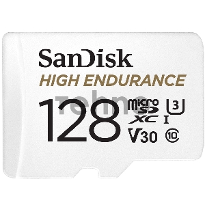 Флеш карта microSD 128GB SanDisk microSDXC Class 10 UHS-I U3 V30 High Endurance Video Monitoring Card