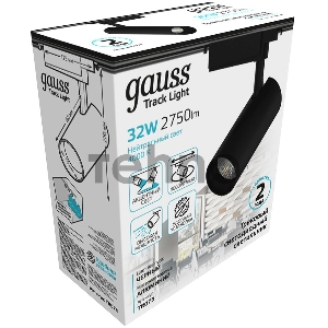 Система трековая Gauss TR073 32Вт 4000K цв.св.:белый нейтральный черный Система трековая Gauss TR073 32Вт 4000K цв.св.:белый нейтральный черный