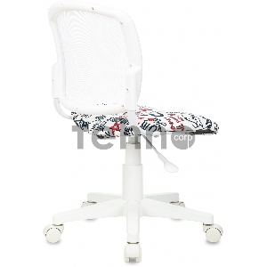 Кресло детское Бюрократ CH-W296NX белый TW-15 сиденье мультиколор красные губы сетка/ткань крестов. пластик пластик белый