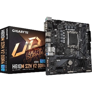 Материнская плата Gigabyte H610M S2H V2 DDR4 Soc-1700 Intel H610 2xDDR4 mATX AC`97 8ch(7.1) GbLAN+VGA+DVI+HDMI+DP Материнская плата Gigabyte H610M S2H V2 DDR4 Soc-1700 Intel H610 2xDDR4 mATX AC`97 8ch(7.1) GbLAN+VGA+DVI+HDMI+DP