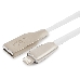 Кабель Cablexpert для Apple CC-G-APUSB01W-3M, AM/Lightning, серия Gold, длина 3м, белый, блистер, фото 1