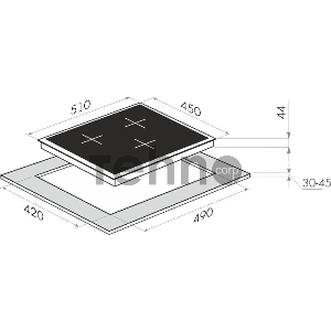 Варочная электрическая панель MAUNFELD EVCE.453.D-BK