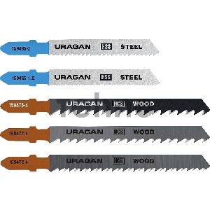 Набор полотен URAGAN, T101B,T144D,T101D,T118A,Т118B, по дереву и металлу, 5 предметов