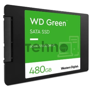 Накопитель SSD WD 480GB Green, 2.5 7mm, SATA3, 3D TLC, R/W 545, IOPs , TBW, DWPD