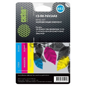Заправочный набор Cactus CS-RK-F6V24AE многоцветный 90мл для HP DeskJet Ink Advantage 1115/2135/3635/3835/4535