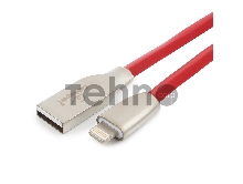 Кабель Cablexpert для Apple CC-G-APUSB01R-1M, AM/Lightning, серия Gold, длина 1м, красный, блистер