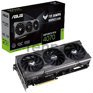 Видеокарта Asus PCI-E 4.0 TUF-RTX4070-O12G-GAMING NVIDIA GeForce RTX 4070 12288Mb 192 GDDR6X 2550/21000 HDMIx1 DPx3 HDCP Ret