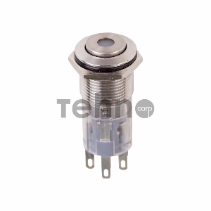 Кнопка  антивандальная Ø16 250В Б/Фикс (5с) (ON)-OFF/(OFF)-ON зеленая (A-16-C4) REXANT (в упак. 1шт.)