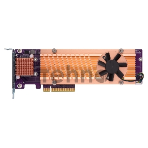 Плата расширения QNAP QM2-4S-240 Quad M.2 SATA SSD expansion card; supports up to four M.2 2280 formfactor M.2 SATA SSDs; PCIe Gen2 x4 host interface; Low-profile bracket pre-loaded, Low-profile flat and Full-height are bundled