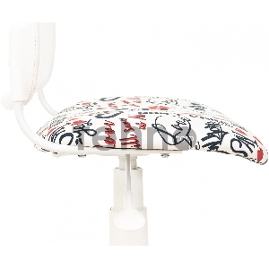 Кресло детское Бюрократ CH-W296NX белый TW-15 сиденье мультиколор красные губы сетка/ткань крестов. пластик пластик белый