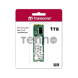 Твердотельный накопитель Transcend MTE220S SSD 1TB, 3D TLC, M.2 (2280), PCIe Gen 3.0 x4, NVMe, R3400/W1900, TBW 2200