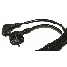 Кабель питания Hyperline PWC-IEC13A-SHM-1.8-BK  компьютера (Schuko+C13 (угловая)) (3x0.75), 10A, угловая вилка, 1.8 м, цвет черный, фото 2