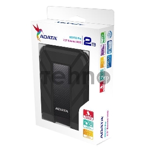 Внешний жесткий диск AData USB 3.0 2Tb AHD710-2TU3-CBK DashDrive Durable 2.5 черный