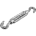 Талреп Зубр DIN 1480, крюк-крюк, оцинкованный, кованая натяжная муфта, М12, ТФ5, 4 шт 4-304365-12, фото 1