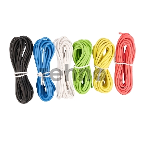 Набор автопровода REXANT «Радуга» 1х1,50 мм, 6 цветов (белый, желтый, зеленый, красный, синий, черный) по 3 метра