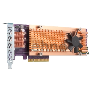 Плата расширения QNAP QM2-4S-240 Quad M.2 SATA SSD expansion card; supports up to four M.2 2280 formfactor M.2 SATA SSDs; PCIe Gen2 x4 host interface; Low-profile bracket pre-loaded, Low-profile flat and Full-height are bundled