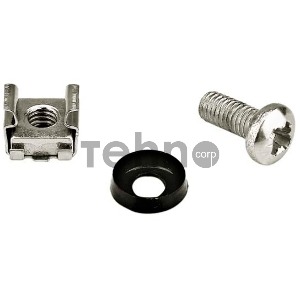 Монтажное оборудование Hyperline CNS-M6-16 Комплект винт M6, квадратная гайка, шайба (16 мм)