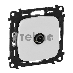 Механизм розетки TV Valena Allure оконечная 10дБ 0-862МГц с лицевой панелью бел. Leg 753760