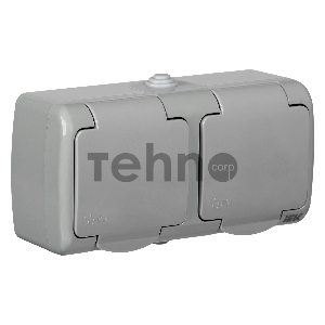 Розетка Iek ERA22-K03-16-54 РСш22-2-А Розетка 2-ая с з/к откр. уст. 16А IP54 AQUATIC