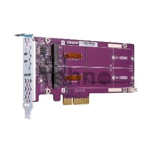 Плата расширения QNAP QM2-2S-220A Dual M.2 22110/2280 SATA SSD expansion card (PCIe Gen2 x2), Low-profile bracket pre-loaded, Low-profile flat and Full-height are bundled (shorter version to support TVS-x82/TS-x77 PCIe slot 2 & slot 3)