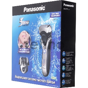 Бритва сетчатая Panasonic ES-RT77-S520 реж.эл.:3 питан.:аккум. серебристый/черный