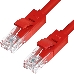 Патч-корд Greenconnect Патч-корд UTP прямой 1 m AWG24 кат.5е,  RJ45,  медь, литой (Красный), пластик пакет (GCR-LNC04-1.0m), фото 1