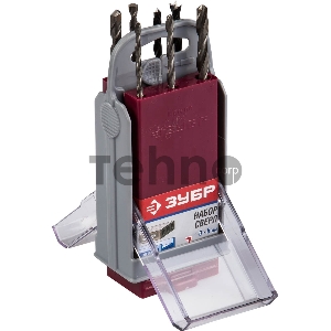 Набор сверл ЗУБР 7 шт., в супер боксе, комбинированный