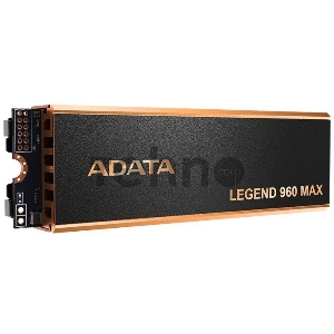 Твердотельный накопитель ADATA SSD LEGEND 960 MAX, 4000GB, M.2(22x80mm), NVMe 1.4, PCIe 4.0 x4, 3D NAND, R/W 7400/6800MB/s, IOPs 700 000/550 000, TBW 3120, DWPD 0.43, with BIG Heat Spreader (5 лет)