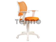 Кресло Бюрократ CH-W797/OR/TW-96-1 спинка сетка оранжевый сиденье оранжевый TW-96-1 колеса белый/оранжевый (пластик белый)
