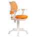 Кресло Бюрократ CH-W797/OR/TW-96-1 спинка сетка оранжевый сиденье оранжевый TW-96-1 колеса белый/оранжевый (пластик белый), фото 1