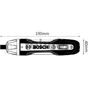 Отвертка электрическая Bosch GO 2 аккум. патрон:держатель бит 1/4 (кейс в комплекте)