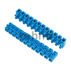 Клеммная винтовая колодка KВ-40 25-40, ток 100 A, полиэтилен синий REXANT (10 шт./уп.)