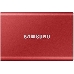 Твердотельный накопитель Samsung SSD 500GB T7 Touch, USB Type-C, R/W 1000/1050MB/s, Red, фото 1