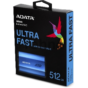 Внешний SSD накопитель ADATA 512GB SE800 Portable SSD USB 3.2 Gen2 Type-C Blue