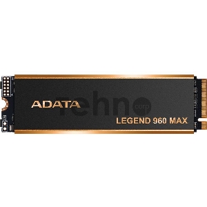 Твердотельный накопитель ADATA SSD LEGEND 960 MAX, 4000GB, M.2(22x80mm), NVMe 1.4, PCIe 4.0 x4, 3D NAND, R/W 7400/6800MB/s, IOPs 700 000/550 000, TBW 3120, DWPD 0.43, with BIG Heat Spreader (5 лет)