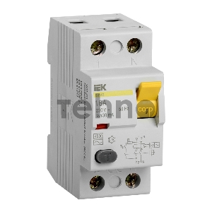 Выключатель дифференциального тока (УЗО) 2п 16А 30мА тип AC ВД1-63 ИЭК MDV10-2-016-030
