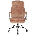 Кресло руководителя Бюрократ T-9950SL Fabric светло-коричневый Velvet 90 крестовина металл хром, фото 2