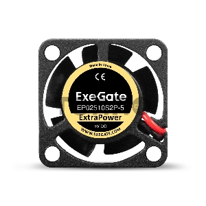 Вентилятор 5В DC ExeGate ExtraPower EP02510S2P-5 (25x25x10 мм, Sleeve bearing (подшипник скольжения), 2pin, 12000RPM, 26dBA)