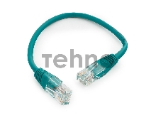 Патч-корд UTP Cablexpert кат.5e 0.25м, литой, многожильный (зелёный)