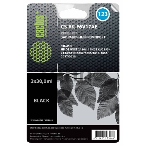 Заправочный набор Cactus CS-RK-F6V17AE черный 60мл для HP DeskJet 2130