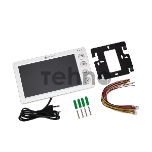 Цветной монитор видеодомофона 7 формата AHD(1080P), с детектором движения, функцией фото- и  видеозаписи. Цвет белый  (модель AC-434)