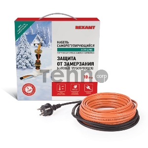 Греющий саморегулирующийся кабель (в трубу) 10HTM2-CT ( 6м/60Вт)  REXANT