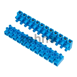Клеммная винтовая колодка KВ-35 10-35, ток 80 A, полиэтилен синий REXANT (10 шт./уп.)